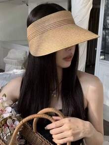 1顶可折叠手工编织遮阳帽，时尚百搭，防晒效果好，适合海滩、徒步旅行及各种户外活动，夏季、假期、旅行皆宜。 - A - 查看 8