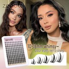 Fairy Lash Clusters Manga Eyelash Clusters Natural Lash Clusters With Spikes Wispy Cluster Eyelash Extensions Anime Lashes Extensions Wet Look With Band 10-18MM By - B2-Natural Fairy lash clusters - Xem 2