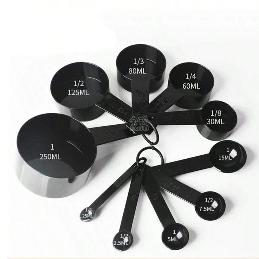 JOGO DE MEDIDOR PLASTICO - 10 PCS COLHER/XICARA Ke Home
