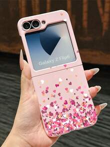 1个时尚简约亲肤PC材质可爱简约心形丝带元素折叠手机壳，可保护手机并防止跌落，适用于：三星Galaxy Zflip 3/Zflip 4/Zflip 5/Zflip 6/Zflip 7/ Find N3 Flip/ Razr 50 Ultra/ Razr 60 Ultra/ Razr 60/ Razr 50/小米MIX Flip/Galaxy Z Flip7 FE - 無色 - 查看 11