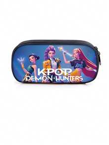 Hasbro Túi đựng bút cỡ lớn chủ đề Thợ săn quỷ K-Pop | Túi đựng văn phòng phẩm nhiều lớp dành cho học sinh | Hộp đựng bút hoạt hình Anime - Nhiều màu - Xem 9