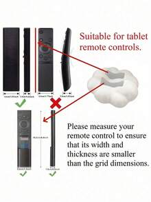Cloud-Shaped Modern Black & White Remote Control Storage Box | Soft Cushioned Top Saves Space - Living Room/Bedroom Media Center Storage - Decorative Remote Control Storage Box With Storage Function (Remote Control Not Included) - View 8