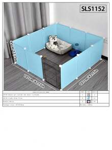 Lồng chó cỡ trung bình gấp gọn dùng trong nhà, có kèm nhà vệ sinh, hàng rào chắn cho chó cưng trong nhà. - Nhiều màu - Xem 21