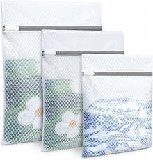 Mesh Fabric Laundry Bag Delicate Wash Bag For Bra Lingerie Hosiery Zipper Protector Bag Washing Machine Use Travel Storage Organizer Home Necessary - Xem 9