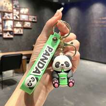 Cartoon Bamboo Panda Keychain Bag Pendant Car Keychain Cute Plush Couple Small Gift Wholesale - Khớp tre - Xem 4