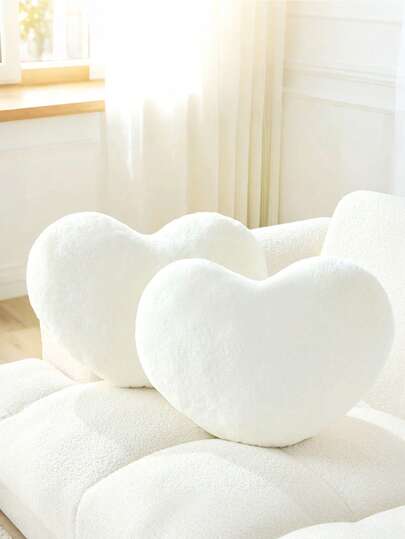 心形抱枕 | 装饰枕 | 适用于床和沙发 | 可爱仿毛皮抱枕 | 女性化风格 | 秋季 | 家居装饰 | 派对装饰枕