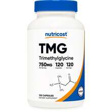 Nutricost TMG (Trimethylglycine) 750mg, 120 Capsules | Pills For Men And Women, Nutricost Capsul, Capsule, Methylation Support, Heart Health, Lab Tested, Non-GMO, Premium Quality - Khác - Xem 1