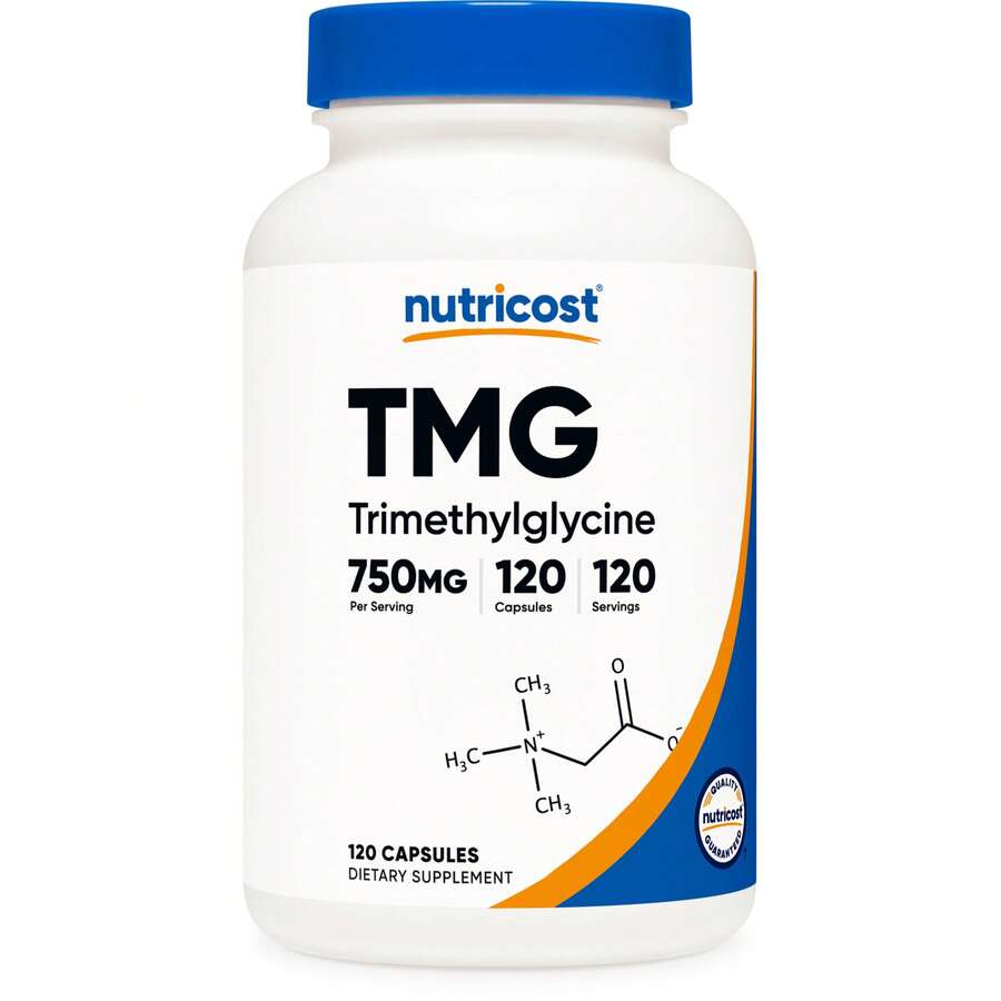 Nutricost TMG (Trimethylglycine) 750mg, 120 Capsules | Pills For Men And Women, Nutricost Capsul, Capsule, Methylation Support, Heart Health, Lab Tested, Non-GMO, Premium Quality - Khác - Xem 1