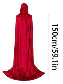 Unisex Party Performance Hooded Cloak, Velvet Fabric, Suitable For Various Festivals, Christmas Costumes, Cosplay And Halloween Costumes - Multicolor - View 6