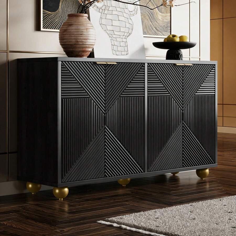 Buffets & Sideboards - Black + MDF - View 1