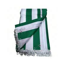 Striped Awning With Fringes For Balcony, Window, Washable Polyester Fabric, With Rings For Easy Installation, Available In Various Sizes And Colors, Ideal For Outdoor And Home Decoration - Xanh lá cây và trắng - Xem 3