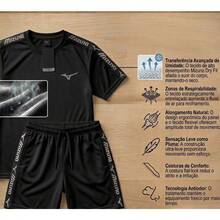 Men's Dry-Fit Gym Set - T-Shirt + Shorts For Summer - 黑 m.z - 查看 2