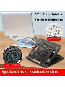 Giá đỡ laptop có thể điều chỉnh 360°, thiết kế công thái học, có thể gập lại, chống trượt, giúp tản nhiệt cho máy tính bảng và điện thoại, giá đỡ để bàn đa năng dành cho laptop, máy tính bảng và điện thoại di động. - Xem 3