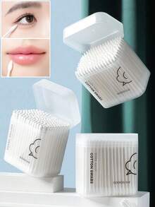 OEIEZ 200pcs Dual-Ended Disposable Organic Swabs, Gentle Swabs For Ear Cleaning, Makeup Removal, Detail Beauty, Personal Care And Daily Use, Face Towel, Buds, Makeup Wipes - View 10
