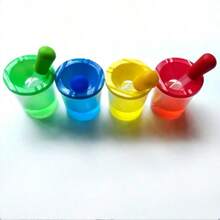 Set de 4 piezas/8 piezas de mini tazas de medición - Cultivar habilidades científicas a través de la medición precisa y una experiencia de aprendizaje sensorial atractiva - Ideal para el desarrollo de la educación temprana y la exploración de la química - Multicolor - Ver 7