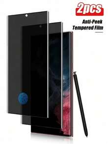 XINHONGYU 2 piezas de protector de pantalla de vidrio templado con privacidad para Samsung S25 Ultra, desbloqueo de huella digital, apto para Galaxy S21/S22/S23/S24 Ultra/Galaxy S24 FE/S25Ultra/S25 Edge/S26 Ultra/S26 Plus/S26, anti-arañazos, anti-caídas, anti-agua - Negro - Ver 23