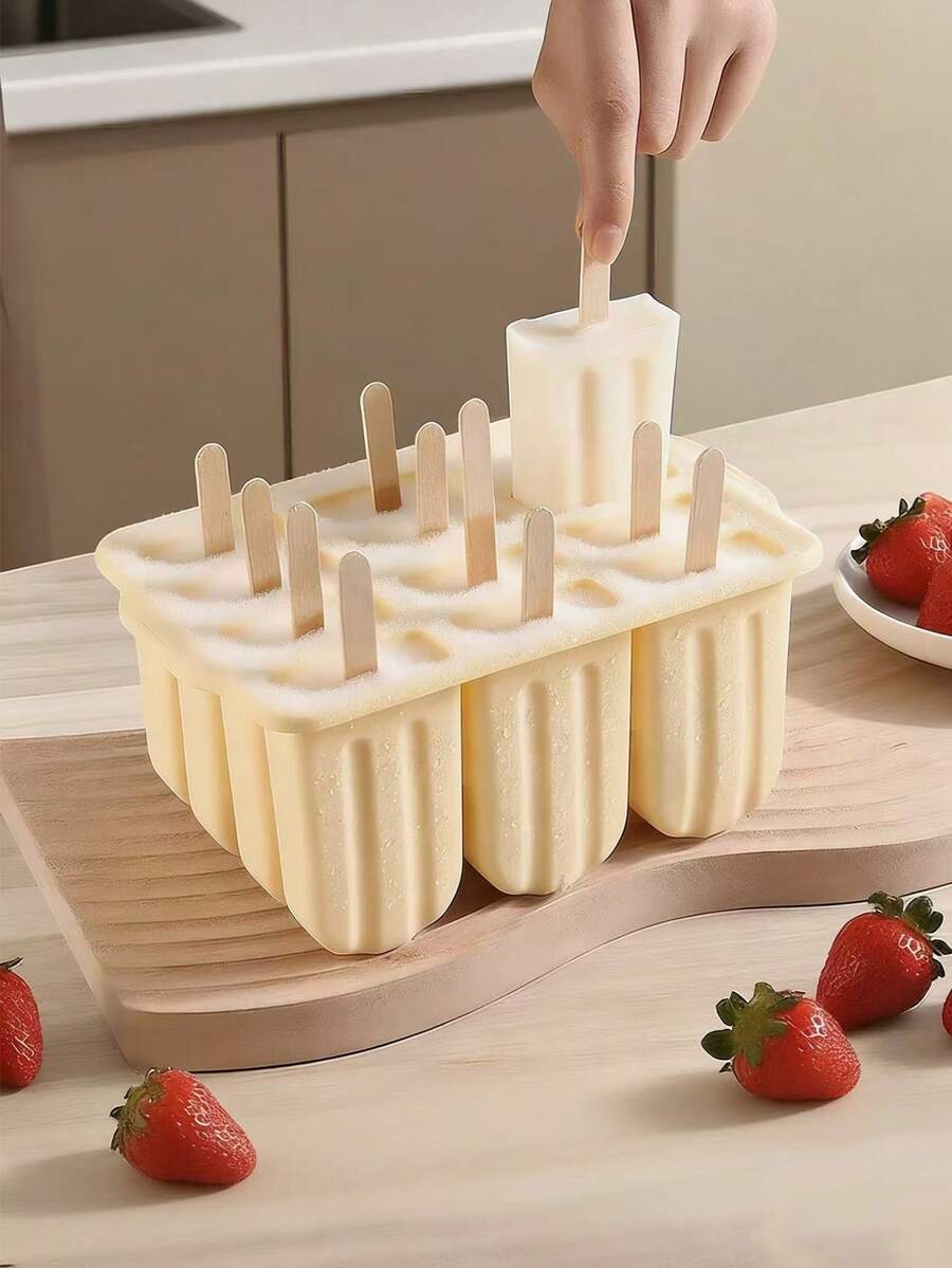 1pc/12 Popsicle Mold, Easy Release Silicone DIY Ice Pop Mold, Ice Cream Mold With Lid, Popsicle Mold - Multicolor - View 1