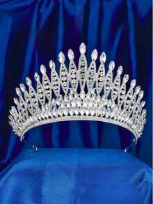 1 chiếc vương miện cô dâu bằng hợp kim, kiểu dáng sang trọng thanh lịch kiểu Âu và Mỹ, vương miện hoàng hậu, vương miện cưới phong cách Baroque. - Nhiều màu - Xem 1