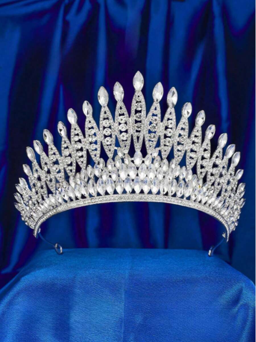 1 chiếc vương miện cô dâu bằng hợp kim, kiểu dáng sang trọng thanh lịch kiểu Âu và Mỹ, vương miện hoàng hậu, vương miện cưới phong cách Baroque. - Nhiều màu - Xem 1