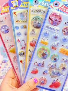 Quà tặng phụ kiện hoạt hình anime Nhật Bản, nhãn dán 3D/tự làm cho trẻ em, đồ thủ công mỹ nghệ cho trẻ em, nhãn dán thủ công thời trang. - Nhiều màu - Xem 4