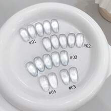 MIANEL GEL Sơn móng tay gel mắt mèo hạt thủy tinh trắng 10ml mùa xuân 2026, sơn móng tay gel mắt mèo pha lê hình bóng đèn trăng trắng, dụng cụ làm móng, nghệ thuật vẽ móng váy cưới trắng, sơn móng tay siêu trắng chuyên dụng cho salon, quà tặng ngày Valentine cho các cô gái. - Nhiều màu - Xem 18