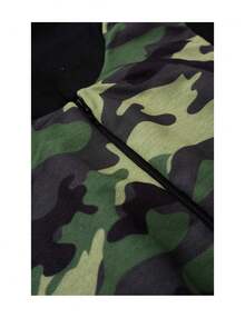 Boys' Camouflage Fleece Tracksuit Set - Black - Black - View 4