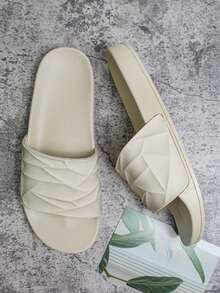 2025 Spring/Summer New Arrival Non-Slip Durable Indoor/Outdoor Rubber Top Soft PVC Bottom Men's All-Season Slippers - Apricot - View 5