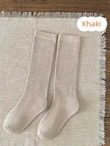 1 Pasang Kaos Kaki Anak Warna Polos Setinggi Betis, Cocok Untuk Anak Laki-Laki dan Perempuan, Pemakaian Sehari-hari, Musim Semi/Musim Gugur - MultiWarna - View 28