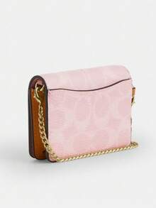 Coach Women's Small Chain Crossbody Bag, Mini Handbag Shoulder Bag - Pink - View 7