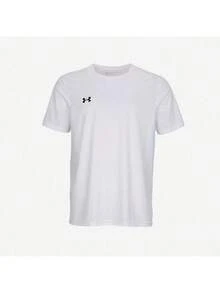 Under Armour 男女通用T恤，2026夏季新款足球运动T恤，训练跑步健身透气圆领短袖T恤 25500512-100 - 白色 - 查看 6