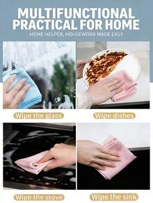 Este paquete de 1/3 de paños de limpieza de vidrio con diseño de escamas de pez mágicas es altamente absorbente, sin pelusas y sin rayas, adecuado para limpiar espejos de cocina y baño, ventanas de automóviles y diversas superficies de vidrio, lo que lo convierte en una opción ideal para la limpieza diaria del hogar - Multicolor - Ver 8