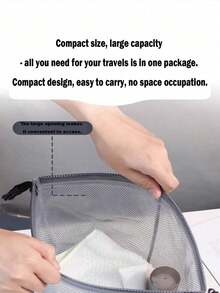 1pc Waterproof Swimsuit Bag, Oxford Cloth Dry & Wet Separated Bag With Handle And Zipper, Waterproof Garment Bag For Travel, Gym, Beach - Multicolor - View 5