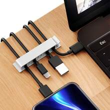 10-Slot Self-Adhesive Cable Clips, Ultimate Cable Management Tool Suitable For Desks, Home, Cars And Office Supplies, Helps Keep Cables Tidy And Organized! - A - View 4