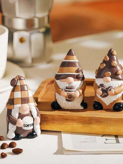 A Coffee Elf Figurine, A Swedish Elf Figurine, Perfect For Coffee Bar Home Decor And As An Ideal Gift.