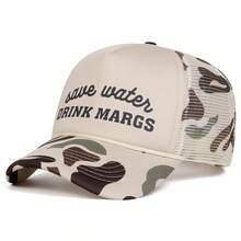 1 chiếc mũ lưỡi trai nam "Save Water Drink Margs", mũ bóng chày in chữ cá tính, mũ lưới thời trang đường phố thường ngày cho mùa xuân, mùa thu, du lịch, đi biển. - nhiều màu - Xem 5