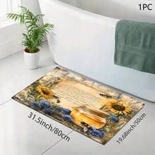 1 pieza Estera absorbente con estampado de girasol y abeja para cafetera, platos - Estera protectora absorbente de poliéster para escritorio con almohadilla antideslizante de goma, para decoración de la encimera de la cocina, bar en casa y mesa de comedor - Multicolor - Ver 13