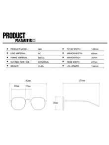 1pc Women's Fashion Metal Oval Minimalist Niche Elegant Fashion Glasses, Suitable For Daily Wear, Outdoor Sun Protection, Easy To Create Chic Millennium Girl Look - Multicolor - View 9