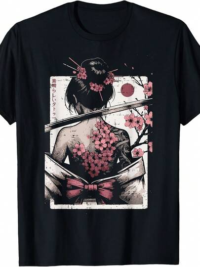 Una camiseta de mujer moderna, transpirable y suave, ideal para el verano, disponible en estilos tanto para hombre como para mujer.Presenta diseños de tatuajes japoneses de flores de cerezo y geishas, lo que la hace adecuada para ambos.Es perfecta para el verano de 2026, está confeccionada con tela pura de 220G y tiene un diseño de manga corta.blusas para mujer,blusas casuales para dama,tops,bts,motf mujer premium,y2k,playeras de mujer curvy,ofertas y liquidaciones ropa mujer,playeras deportivas para mujer,toy story,playeras de hombre, mujer,blusas>elegante 2VEI
