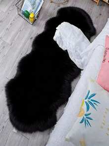 Thảm trải sàn/thảm lót chống trượt bằng len giả, thảm trong nhà kiểu tối giản hiện đại, thảm nhỏ mềm mại, thảm dệt kim, thích hợp cho phòng khách, phòng ngủ, phòng chơi game, ký túc xá, ghế sofa, trang trí phòng, khu vực học tập và giải trí - Dễ dàng vệ sinh, lựa chọn lý tưởng cho trang trí nhà cửa quanh năm. Có thể dùng làm thảm phòng khách, thảm phòng ngủ hoặc thảm cạnh giường sang trọng theo phong cách tối giản. - màu đen - Xem 17