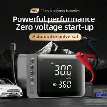 Portable Car Jump Starter With Air Compressor, 150PSI Wireless Tire Inflator With Auto Shut Off, Peak Current Battery Booster Power Bank, Emergency LED Light And USB Charging, Reliable Truck And Car Roadside Rescue Gear, Ideal Gift For Men/Families, Travel Essential, Desert Camping Necessity, Long-Distance Trip Must-Have, Thoughtful Gift For Dad/Husband - Black - View 10