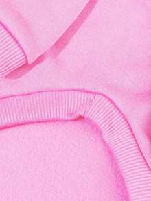 1 pieza Sudadera básica cómoda y cálida de color dopamina, adecuada para gatos y perros, para interiores y exteriores - Rosa - Ver 6