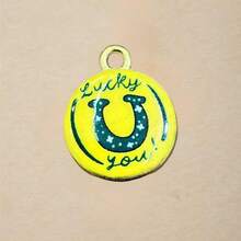 1pc Cute Cartoon Series DIY Jewelry Pendant, Cat/Butterfly/Flower/Horseshoe Oil Drop Elements, Macaron Color Double-Sided Girly Versatile Pendant - Other - View 10