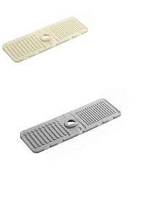 Silicone Splash Guard Bathroom Sink Drain Mat Kitchen Sink Drip Tray Soap Pad Trimmable Narrow Edge Suitable For Wash Basin Kitchen Sink Kitchen Drain Rack Kitchen Essentials Bathroom Accessories - A - View 11