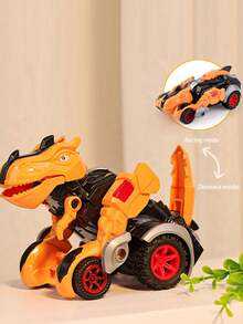 1 件碰撞变形惯性霸王龙 - 碰撞变形恐龙惯性车,撞击霸王龙变形机甲霸王龙,小型汽车模型玩具,男孩女孩儿童玩具,亲子互动,生日礼物,零件颜色随机,返校 - 彩色 - 查看 4