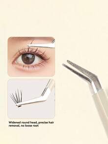 Bộ nhíp nối mi chuyên nghiệp độ chính xác cao, dụng cụ uốn mi dành cho người mới bắt đầu và chuyên viên làm đẹp, dụng cụ nối mi. - Màu be - Xem 1