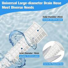 1m/2m/3m/4m/5m Faucet Extension Hose, Thick Air Conditioner Drain Pipe Extension, Outdoor Unit Drain Pipe, Drip Irrigation Hose, Washing Machine Water Inlet Hose Extension - White - View 7