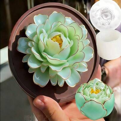 2 khuôn silicon tự làm nến/nhựa/thạch cao hình hoa - Khuôn hoa chống trượt với thiết kế hoa cúc châu Phi và nụ hồng | Dụng cụ làm bó hoa thủ công, thích hợp cho trang trí đám cưới, quà tặng sinh nhật/Ngày lễ tình nhân/Ngày của Mẹ/Giáng sinh và trang trí nhà cửa.