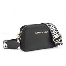 2026 Spanish Shoulder And Crossbody Bag, Horizontal Minimalist Letter Bag - 純黑(金logo) - 查看 6
