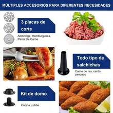Picadora De Carne Eléctrica 3 En 1 Para Carne Verdura Atasco - por defecto - Ver 7