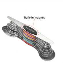 Bộ cốc và thìa đong bằng thép không gỉ với khe từ tính và vạch chia độ - Bộ thìa và cốc đong đa năng bằng thép không gỉ, bộ thìa đong có vạch chia độ, dụng cụ nấu nướng và làm bánh - Dụng cụ làm bánh nhà bếp - màu sắc - Xem 7